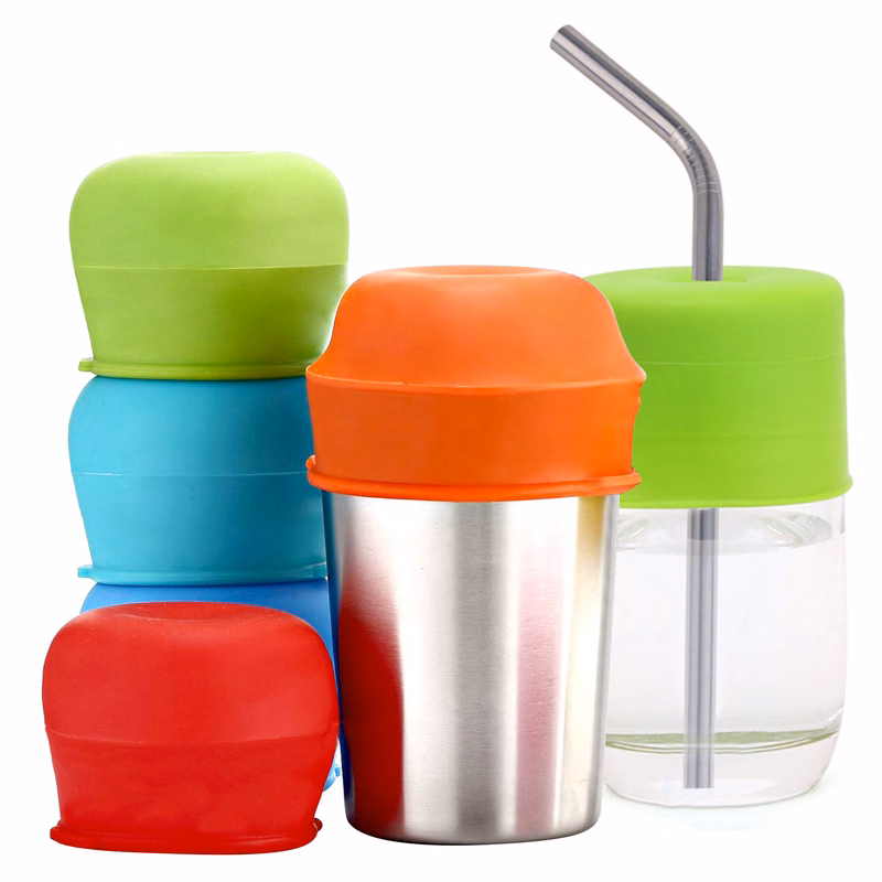 Tougs Silicone Sippy Straw Cup Lids for Toddlers Babies