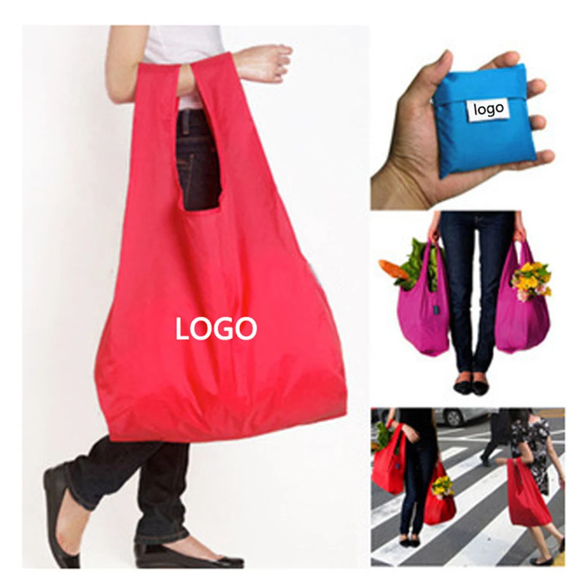 Foldable Shopping Tote With Small Bag 1