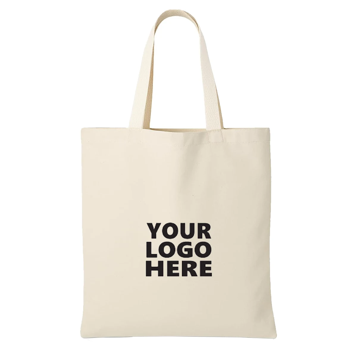 Natural Cotton Canvas Shopping Tote, custom tote bag with logo imprint 1