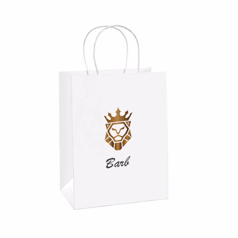 Kraft Custom Paper Tote Bag (8.26" x 10.63" x 4.33")