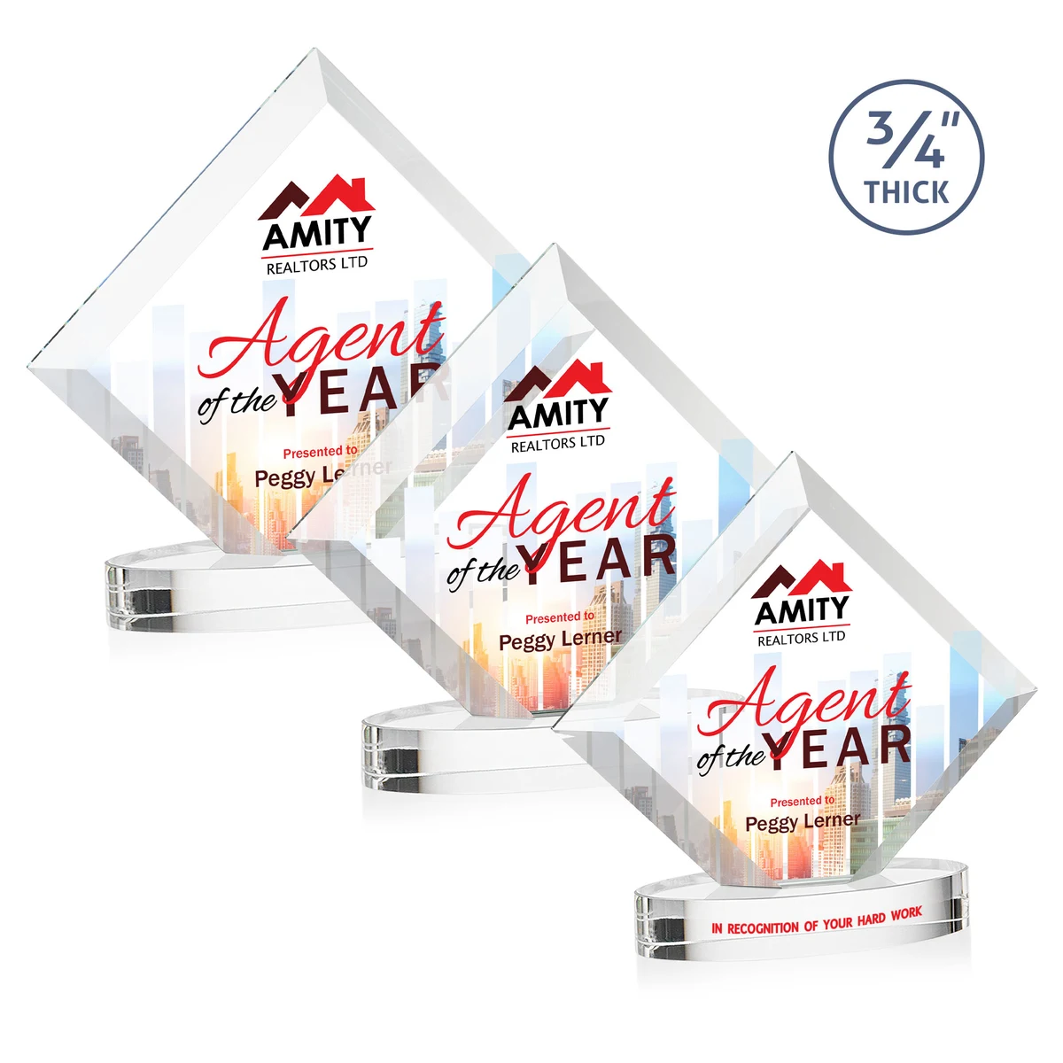Belaire VividPrint™ Award on Alberton Base - Clear 1