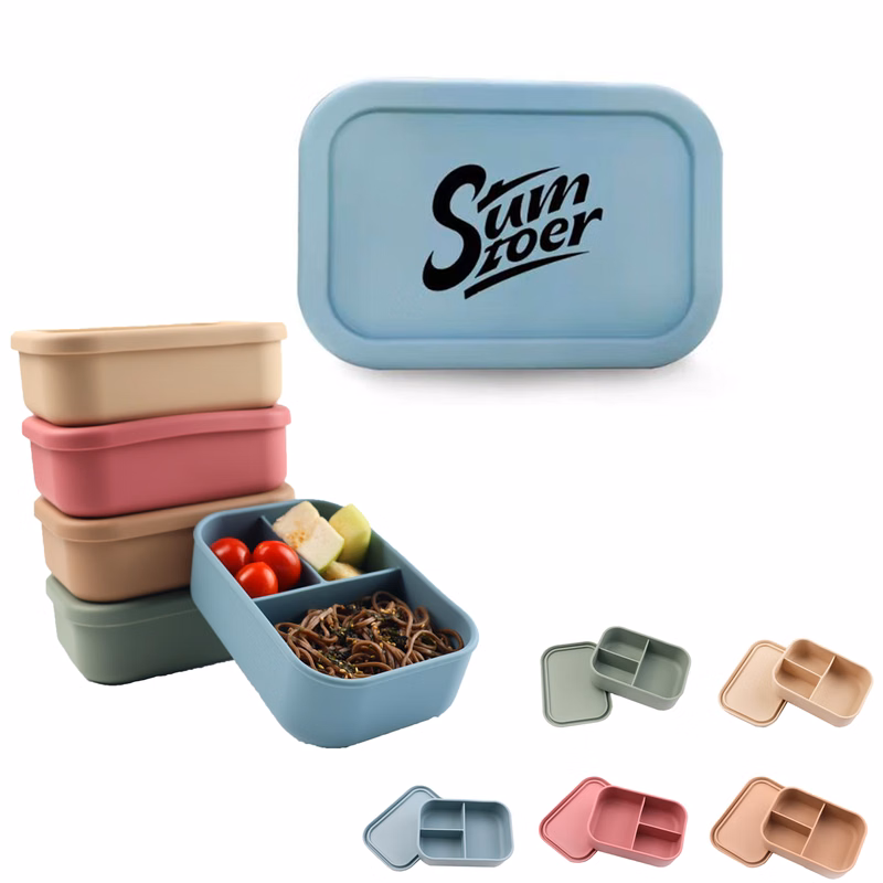 MOQ 20 Silicone Bento Lunch Box