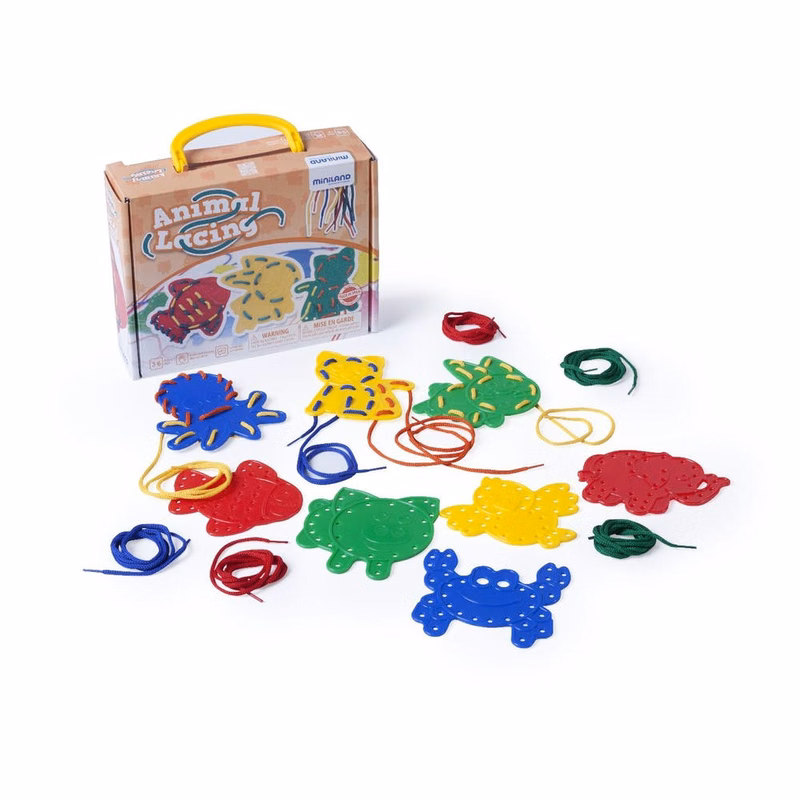 Animal Lacing Toy Sets - 18 Pieces Assorted 4"