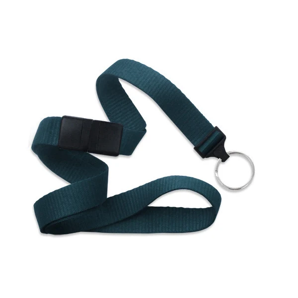 5/8" Blank Breakaway Lanyard w/Split Ring (Teal Blue) 1