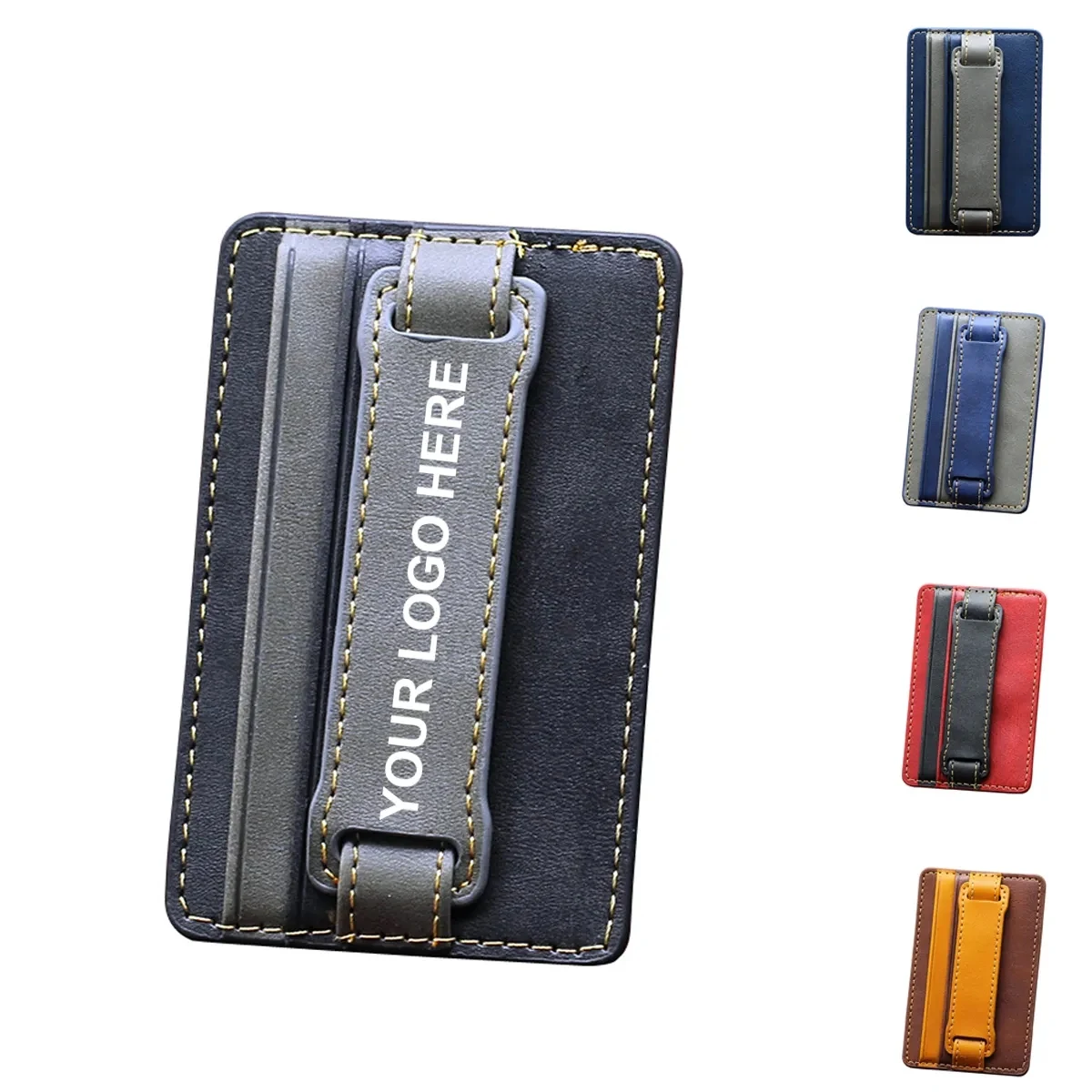 Pu Stick Phone Wallet Holder With Strap 1