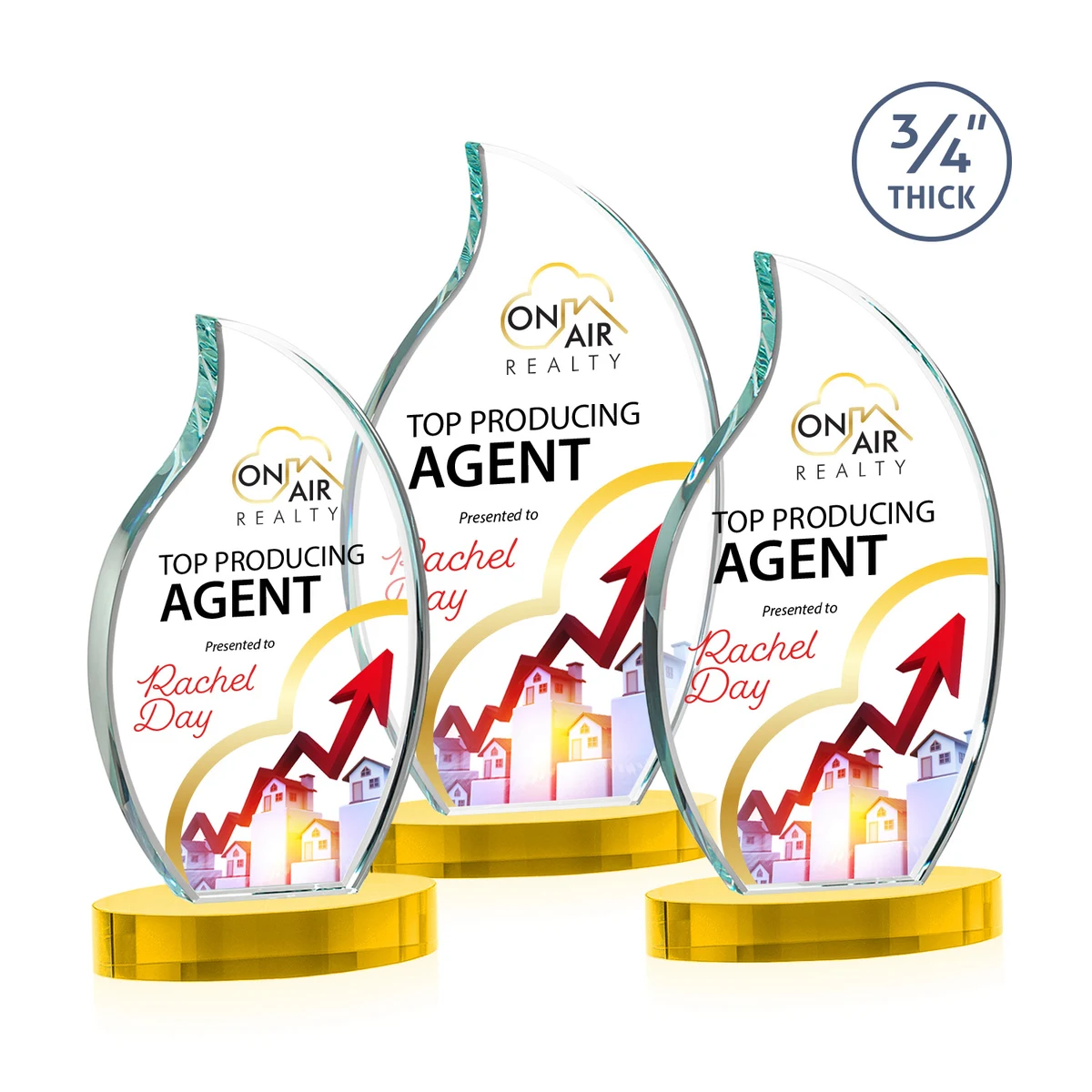 Croydon VividPrint™ Award on Alberton Base - Gold 1