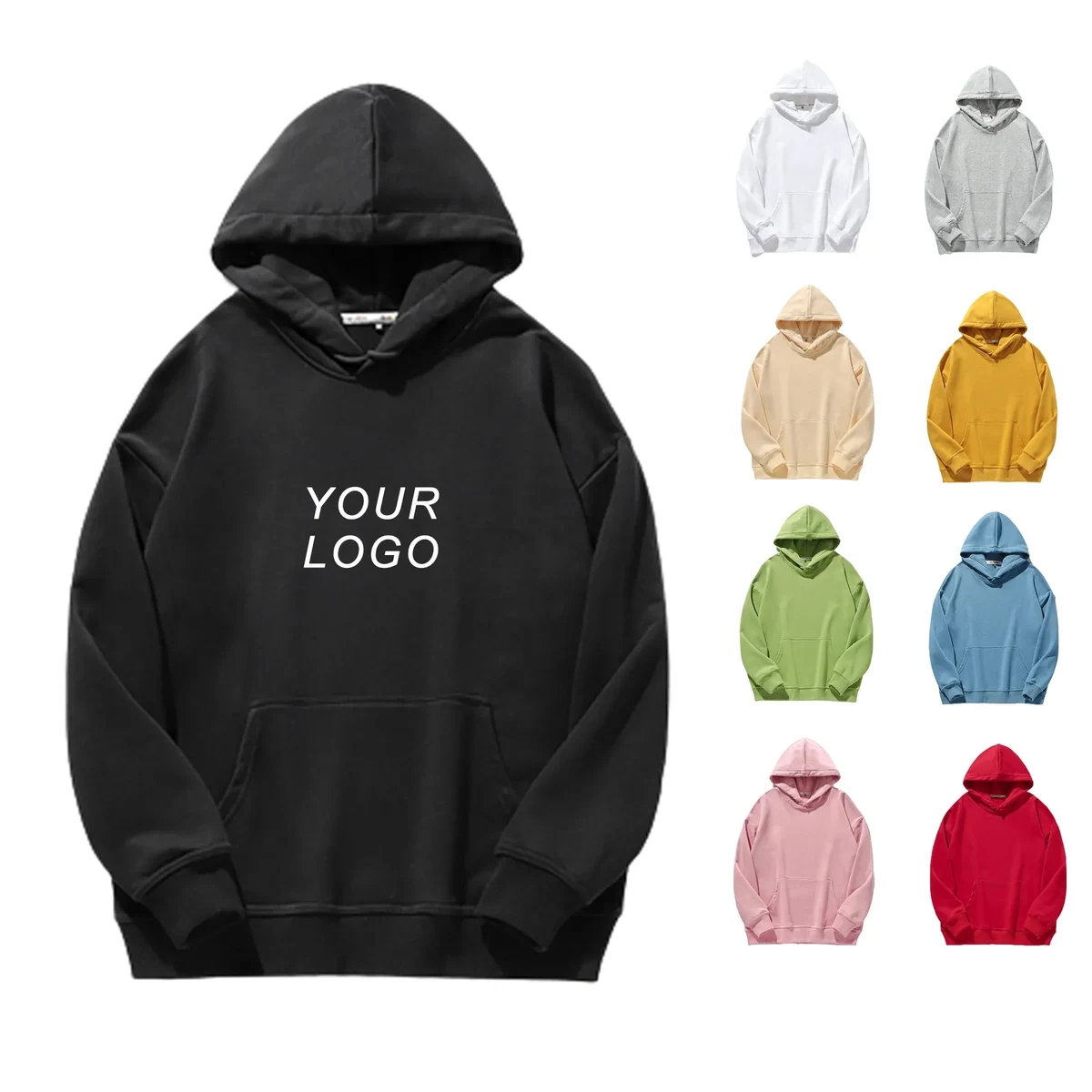 Pullover Hoodie Sweatshirt Tops, custom hoodie or sweatshirt with logo imprint 1