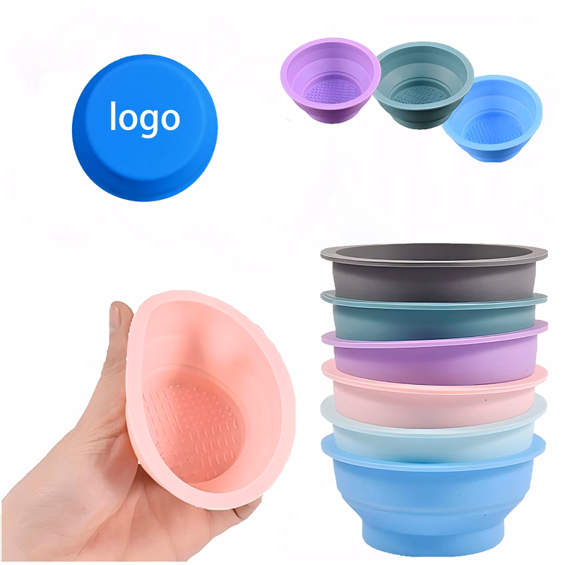 DIY Travel Folding Color Mixing Silicone Cup MOQ 10pcs
