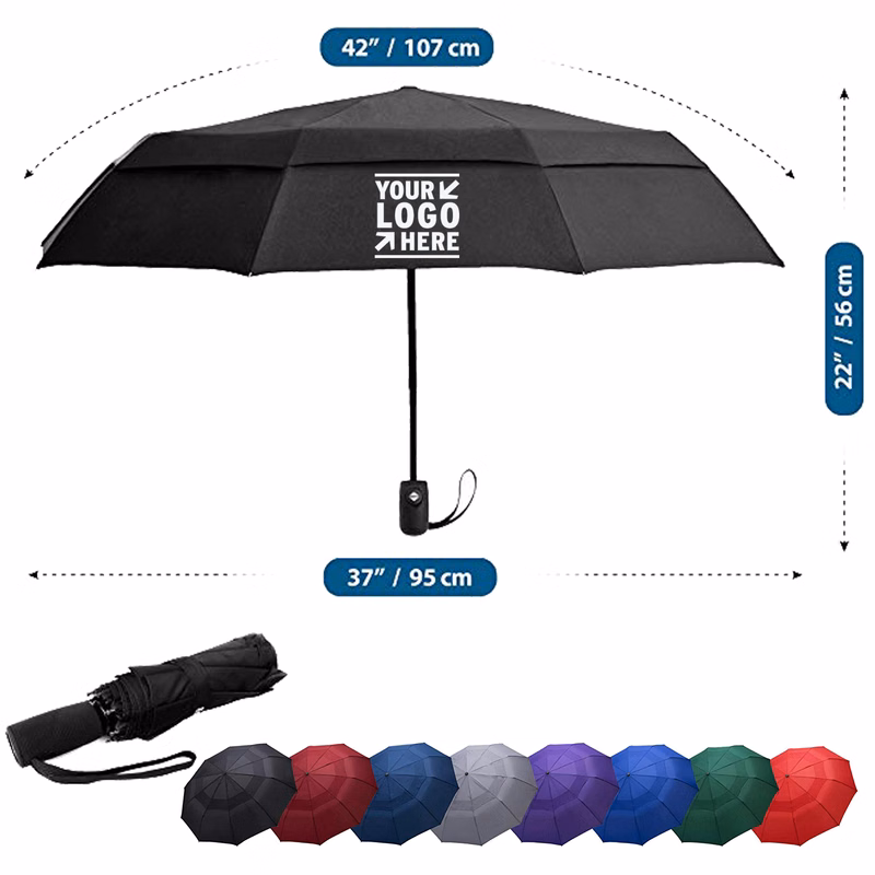 Double Canopy Windproof Travel Umbrella
