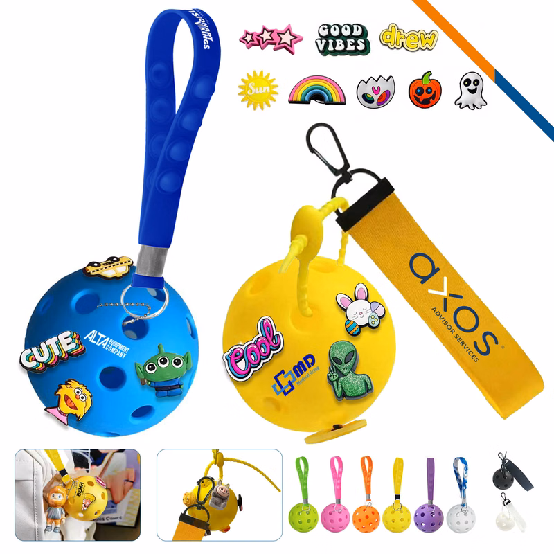 Joyvi Pickleball Custom Decorative Charms Keychain