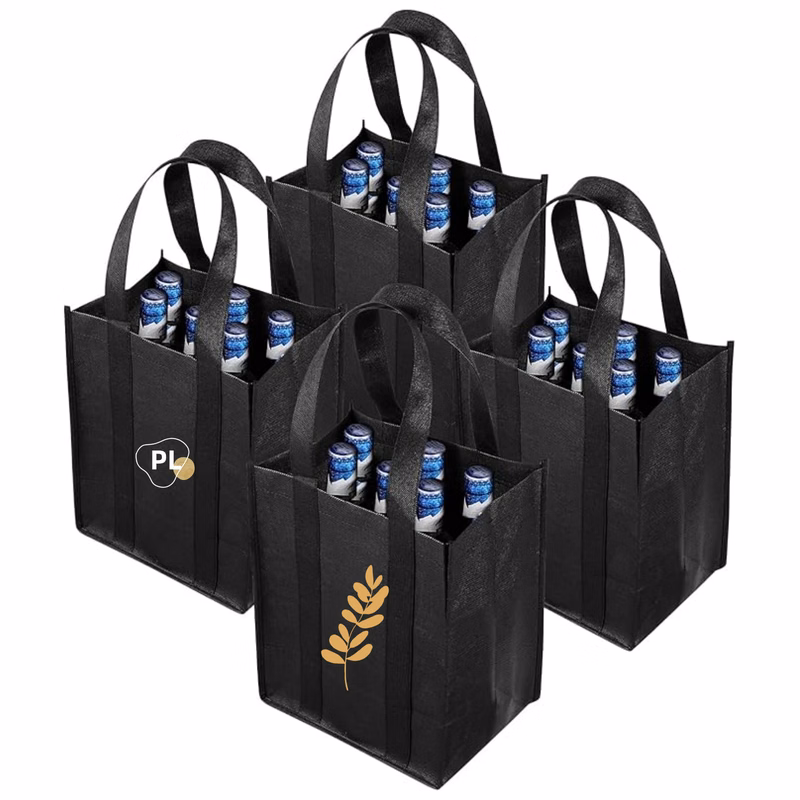 Reusable 6 Bottle Non-Woven Wine Bags