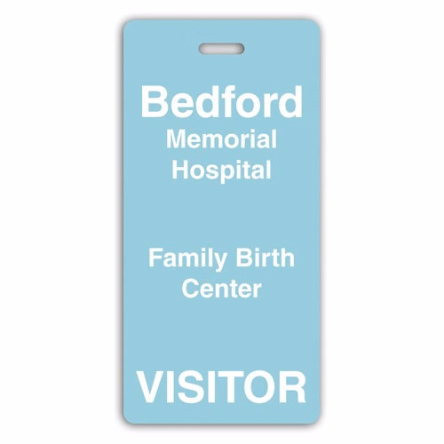 UV Printed Poly Name Badge/Tag w/ Pin Fastener (2.125"x4.375") Rectangle