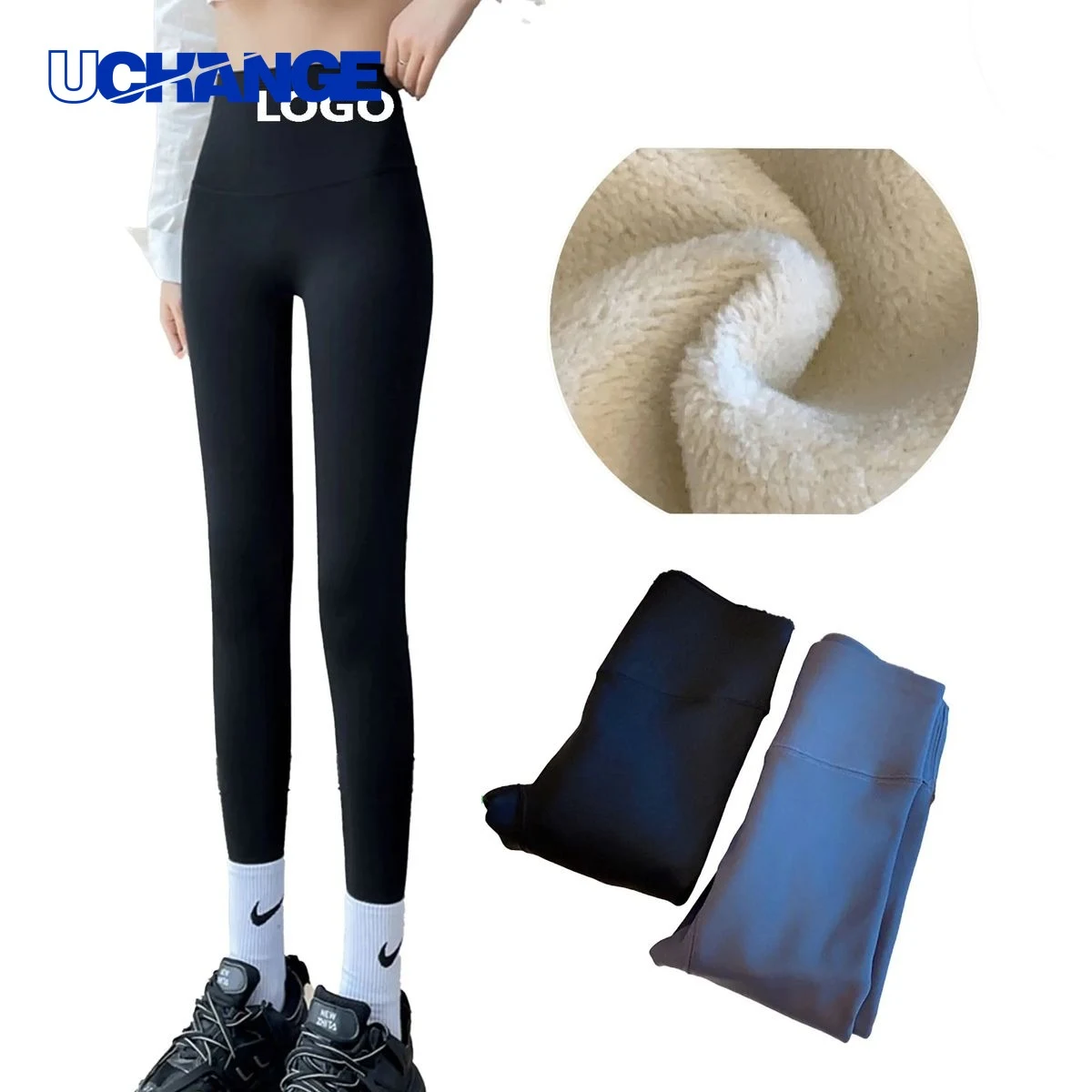 Fleece Yoga Leggings with Tummy Control 1