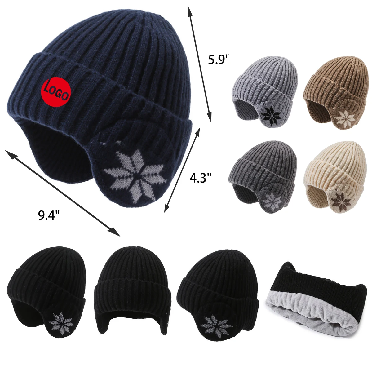 Durable Winter Fleece Knitted Hat 1