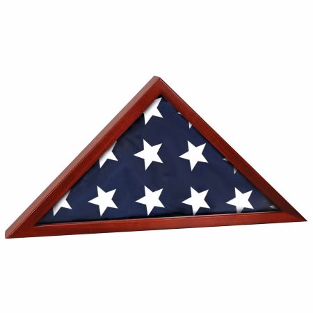 25 1/2" x 12 3/4" Rosewood Finish Flag Display Case