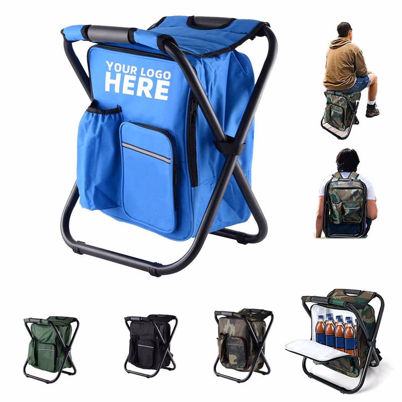Folding Camping Chair Stool Backpack With Cooler