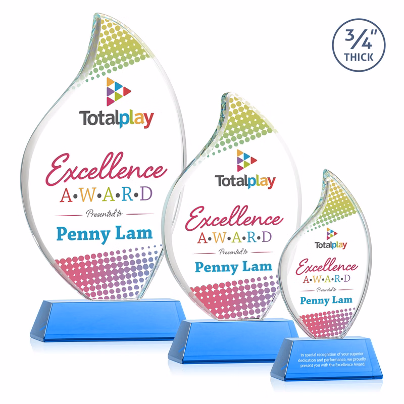 Odessy Flame Vividprint™ Award on Newhaven - Sky Blue