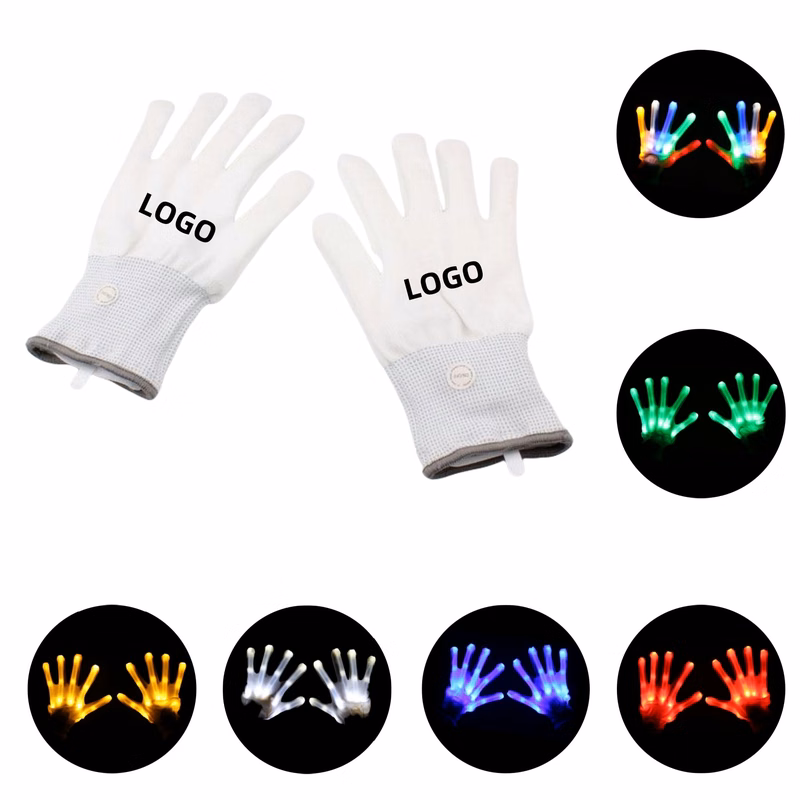 LED Colorful Flashing Finger Lighting Gloves