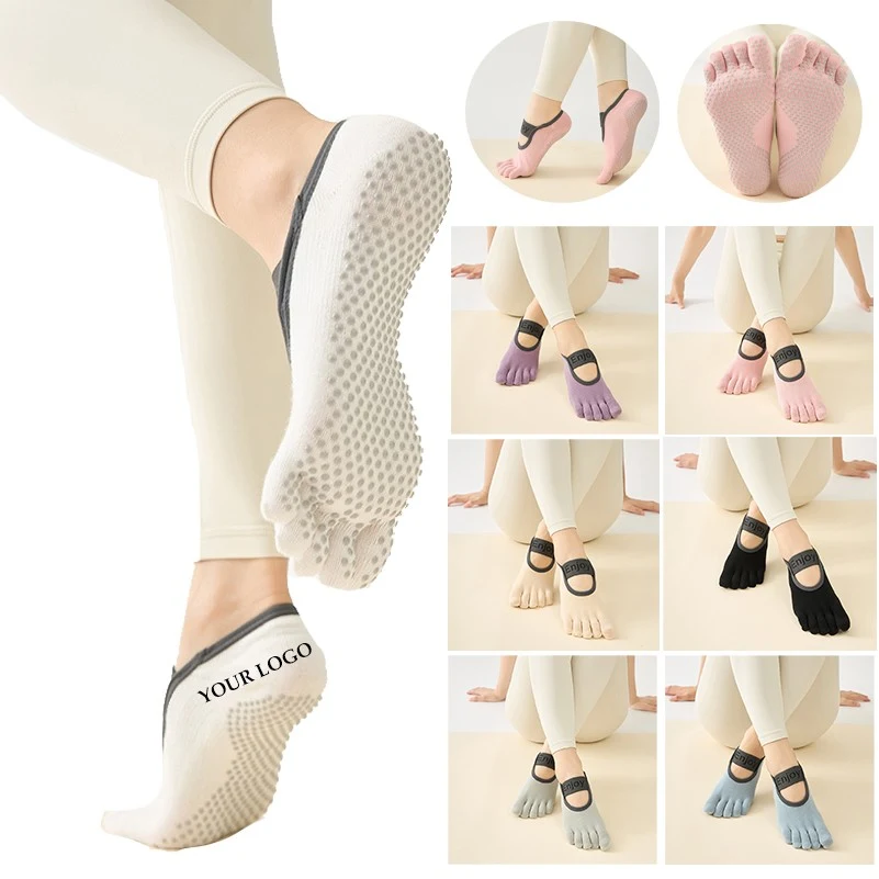 Cute Ballet Stockings Grip Yoga Socks Professional Anti-slip Pilates Socks 5 Toe 1