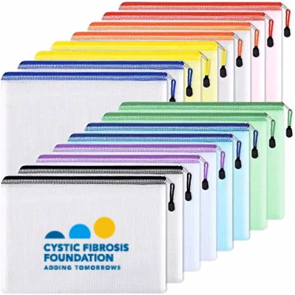 Mesh Zipper Pouch Document Bag