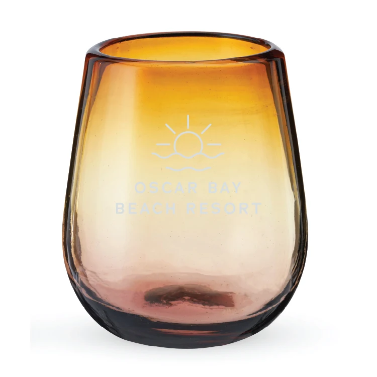 Twine Living® El Ocaso Stemless Recycled Wine Glass, set of 2 1