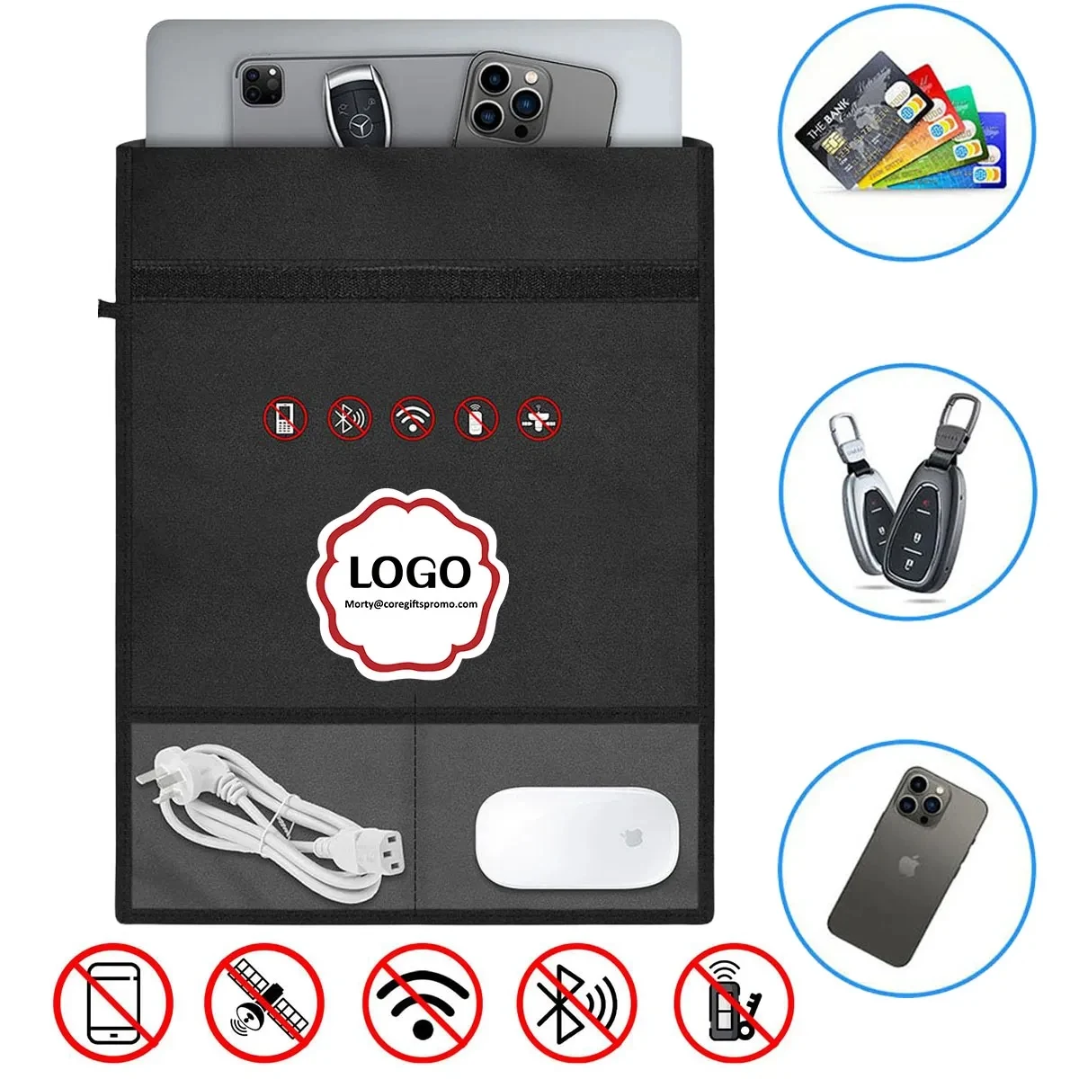 RFID Signal Blocking Bag For Privacy Protection, 1