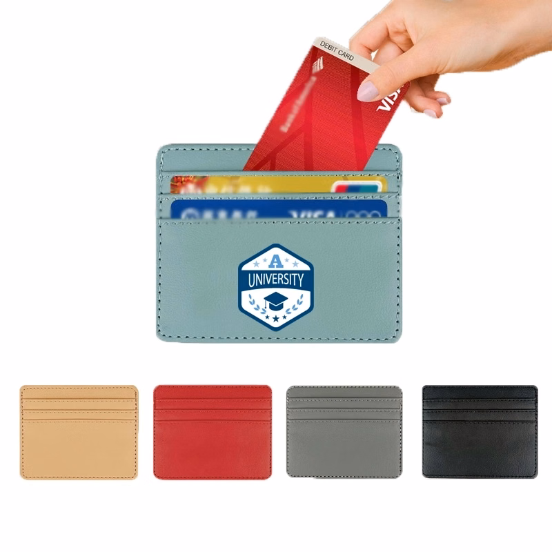 PU Leather Slim Wallets Minimalist Credit Card Holder