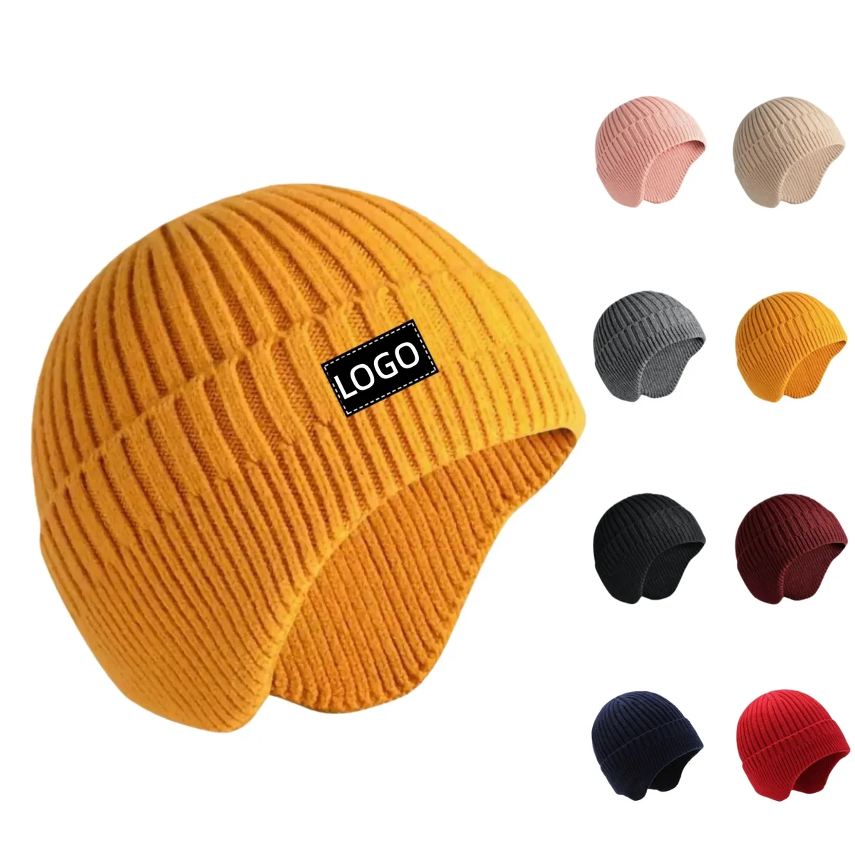 Winter Cycling Beanie Ear Flap Knit Trapper Hat Skull Cap 1