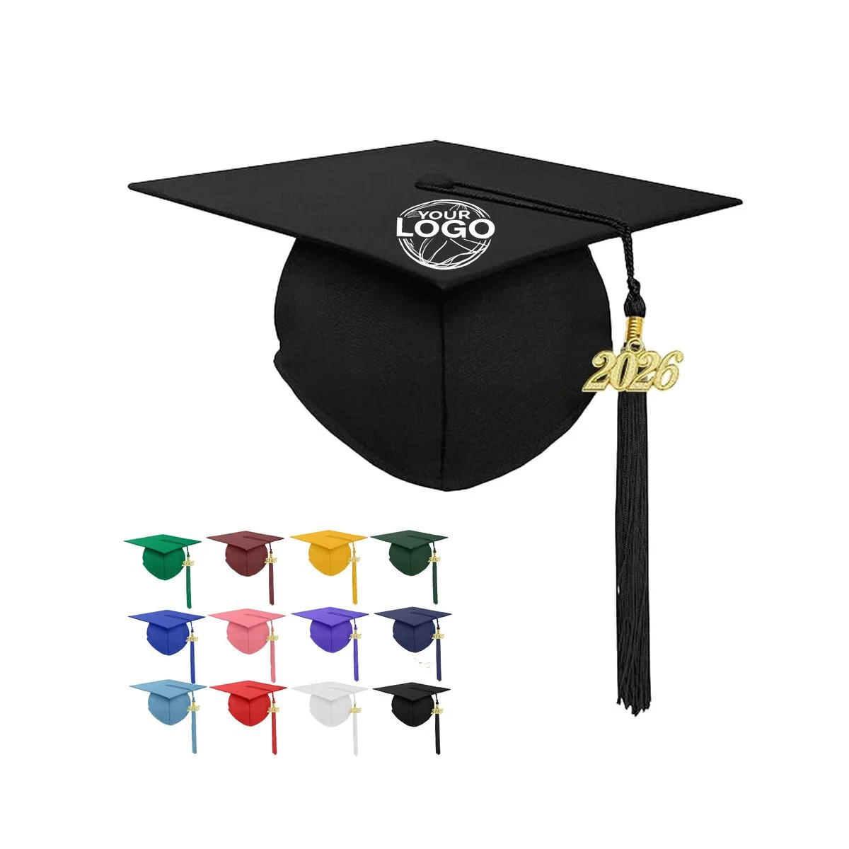 Graduation Mortarboard Cap With Custom Year Charm 1