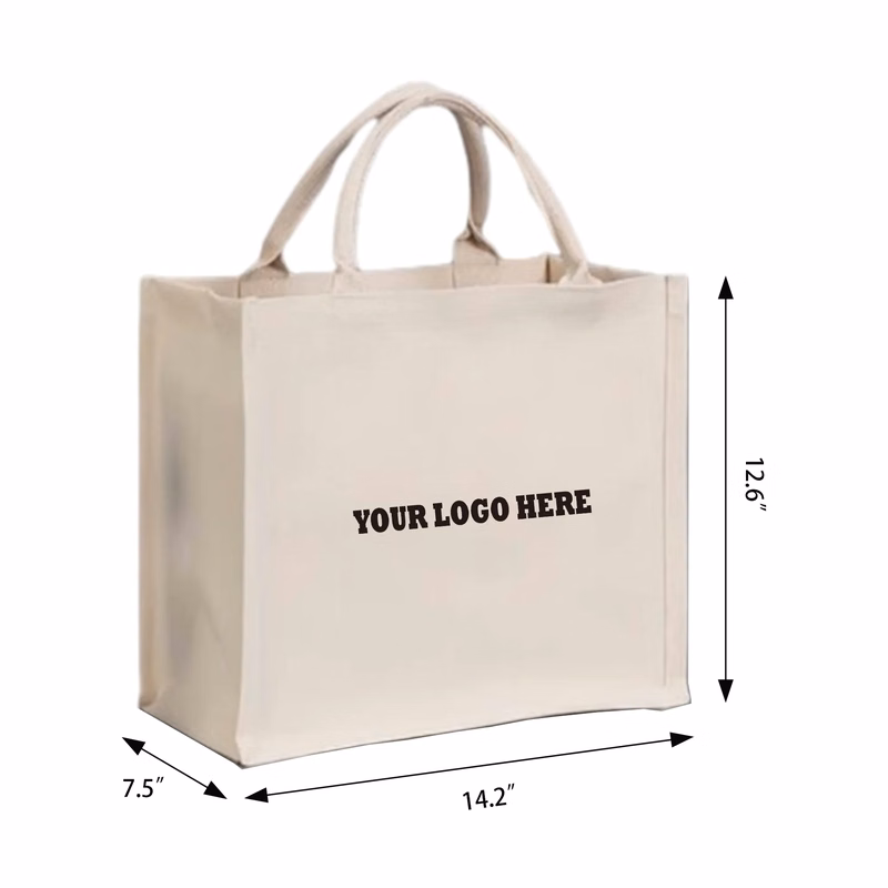 White Doodle-Able Canvas Tote Bag MOQ 100PCS