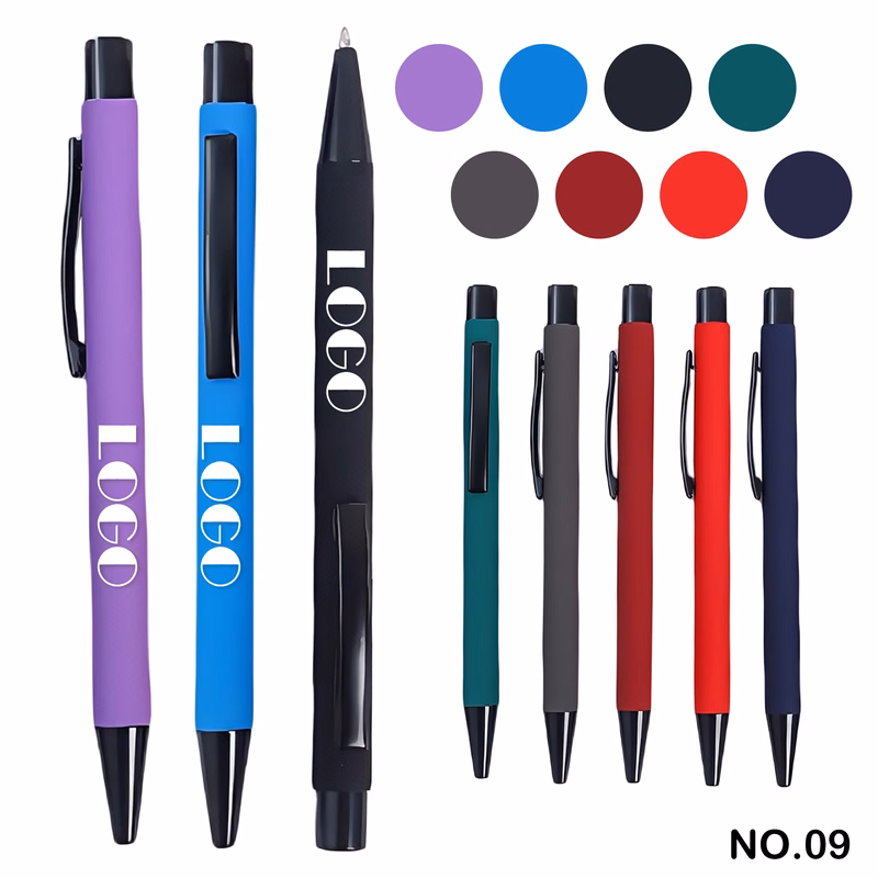Colorful style push-type metal ballpoint pen