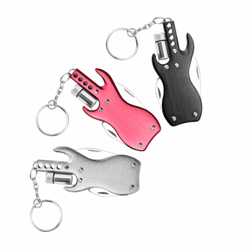 Mini combination pliers folding knife with LED lights Bottle