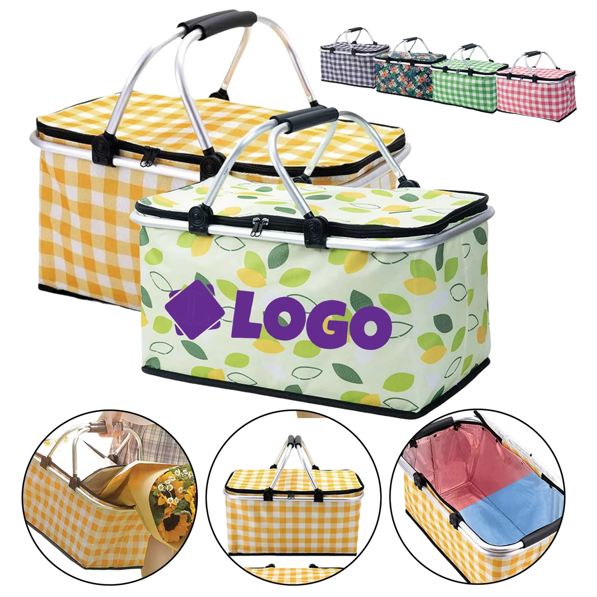 Foldable Cooler Picnic Basket 1