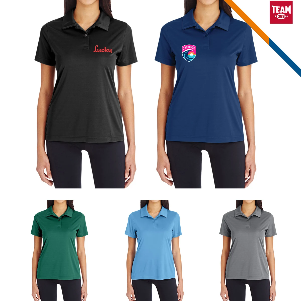 Team 365® Ladies Polyester Polo Shirt 1