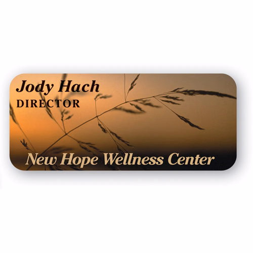 Full Color Name Badge w/ Personalization (1.5"x3.5") Rectangle