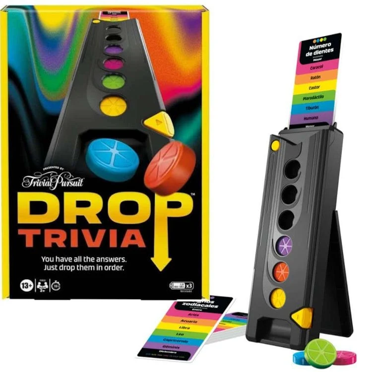 Hasbro Drop Trivia Trivial Pursuit Game 7" 1