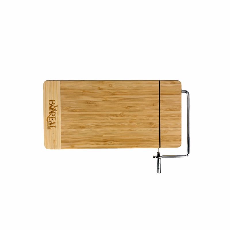 Rectangle Bamboo Cutting board w/ Metal Cheese Cutter