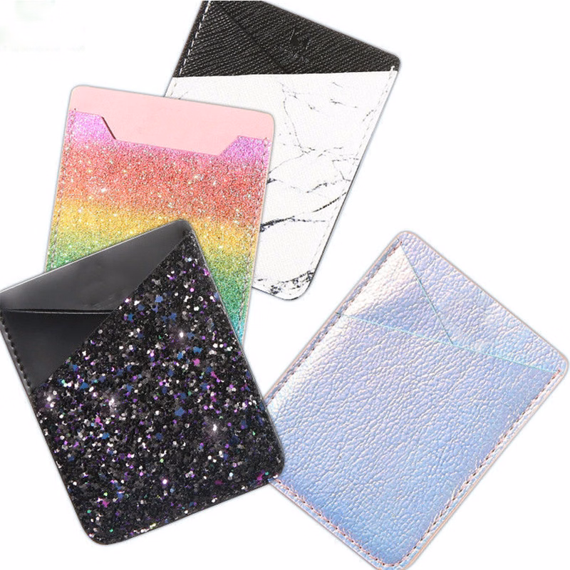 Sequin Design Cell Phone Wallet Card Holder