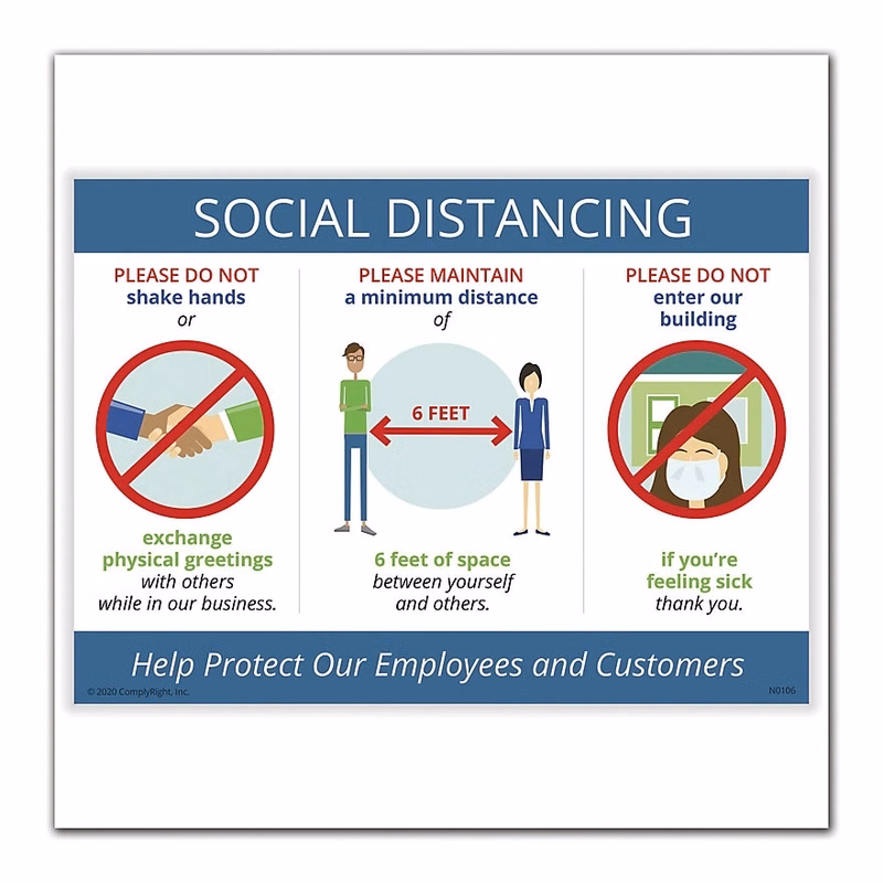 Covid-19 Social Distancing - Poster
