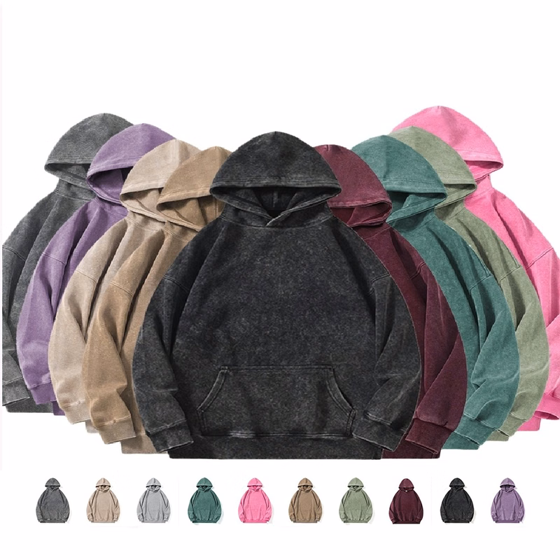 360G Unisex Acid Wash Hoodies