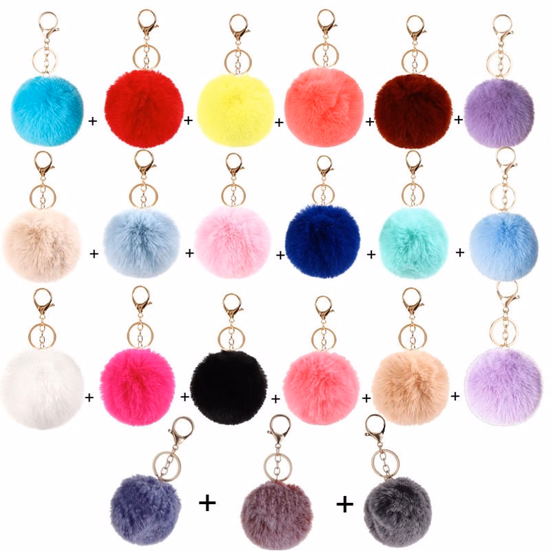 Pom Fur Ball Keychain Fluffy Accessories