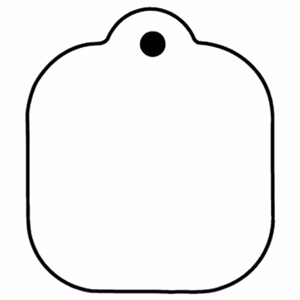 Square w/Tab Key Tag - Spot Color