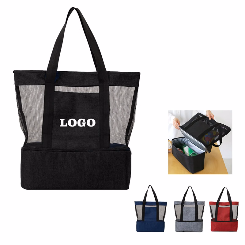 Mesh Tote With Cooler