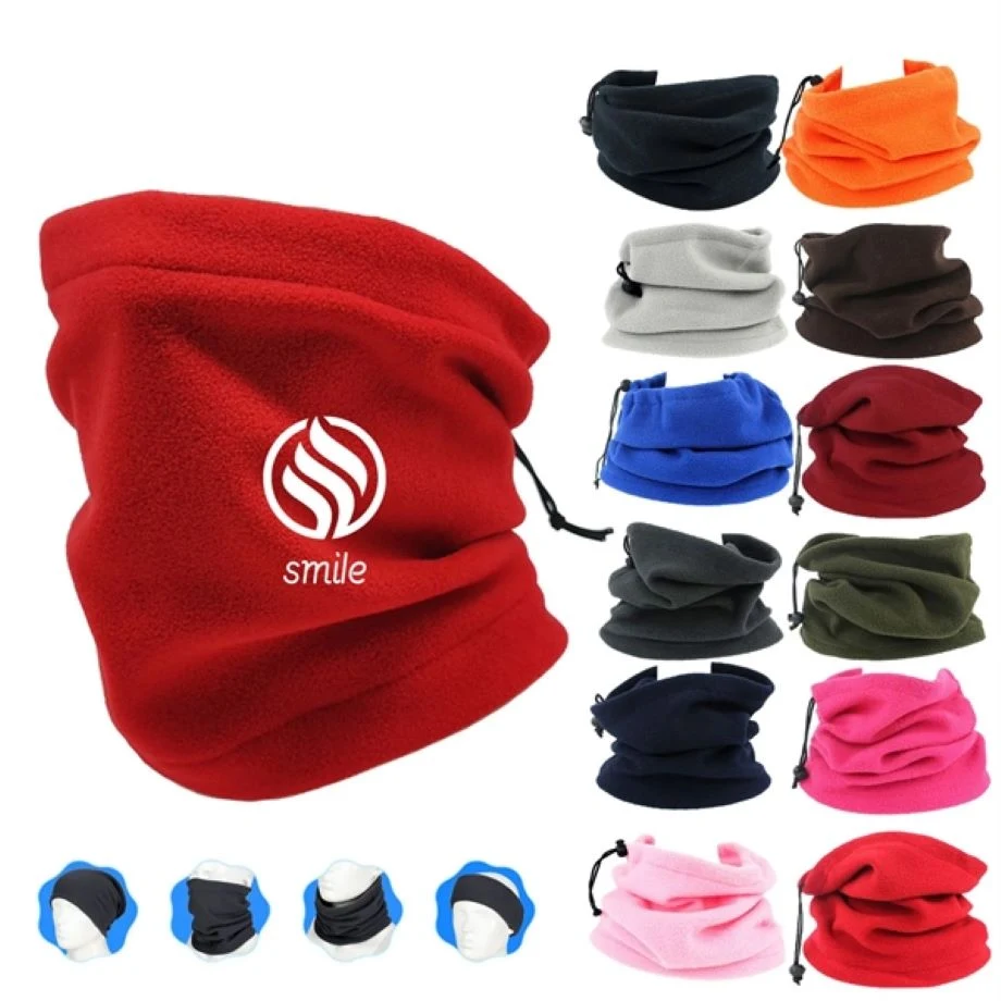 Multifunctional Fleece Winter Neck Gaiter with Drawstring 1