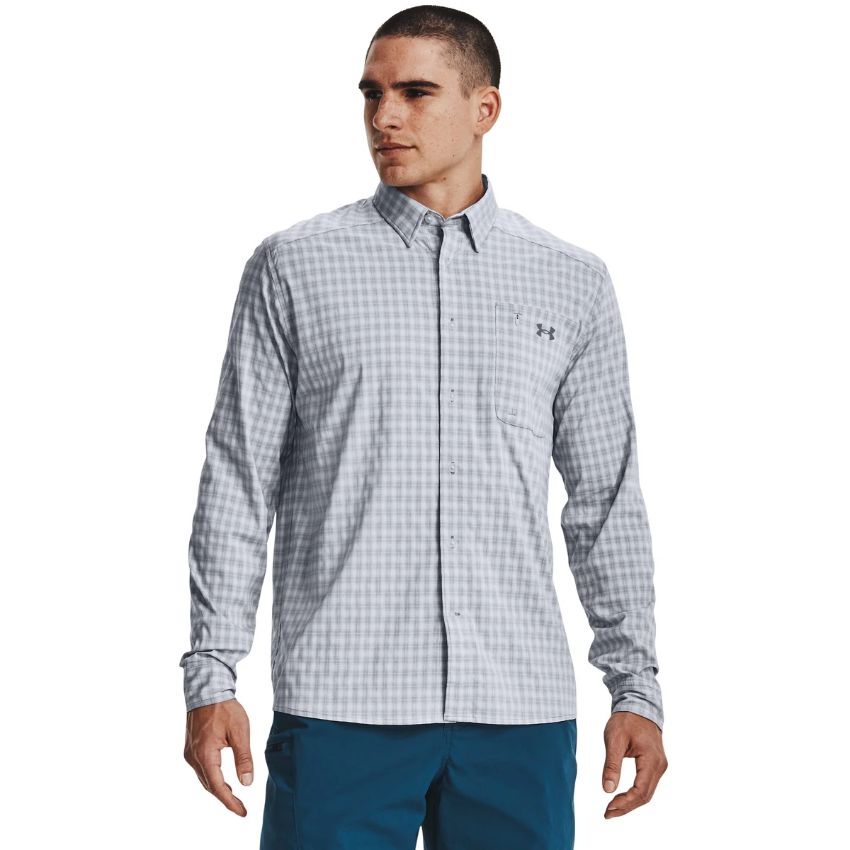 Men's UA Drift Tide 2.0 Plaid Long Sleeve 1