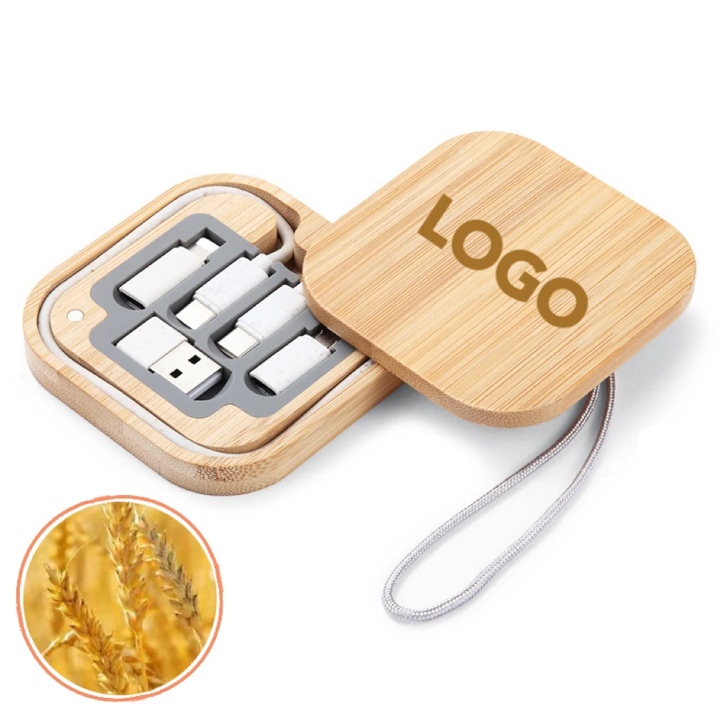 MOQ 3 pcs Wheat Straw USB Adapter Kit 1