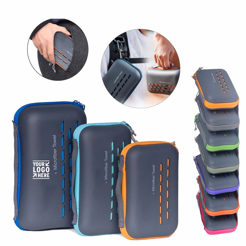 Portable Travel Quick Dry Ultra Soft Microfiber Compact Gym Towel for Yoga Swimming Sports Backpack