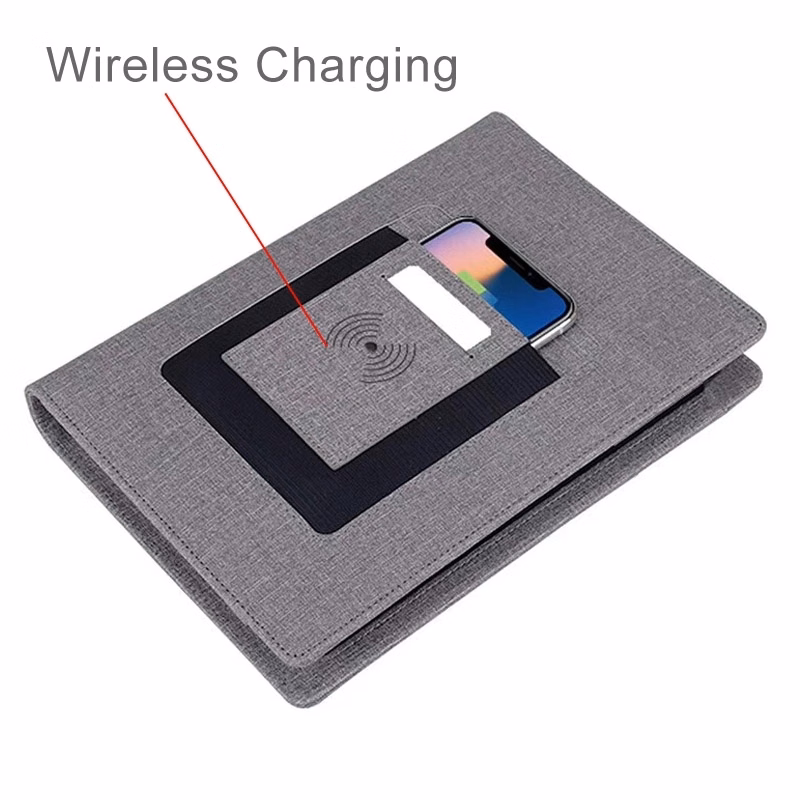 Loose-leaf Charging Notebook with Pockets