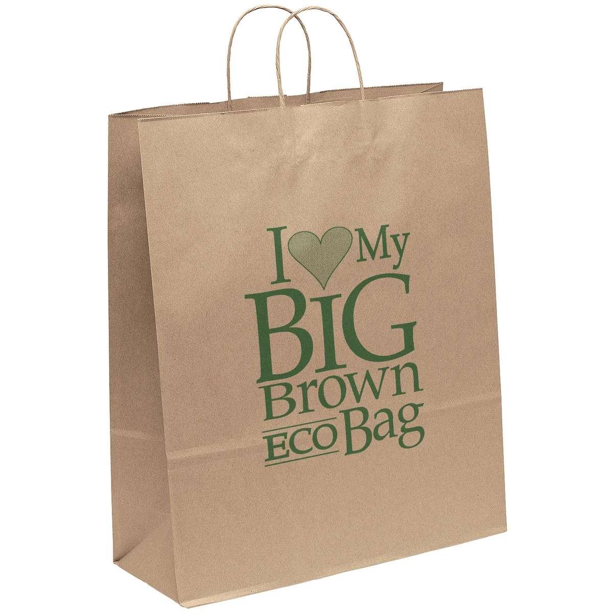 Eco Stephanie - Kraft-Brown Shopper - Flexo Ink Print 1