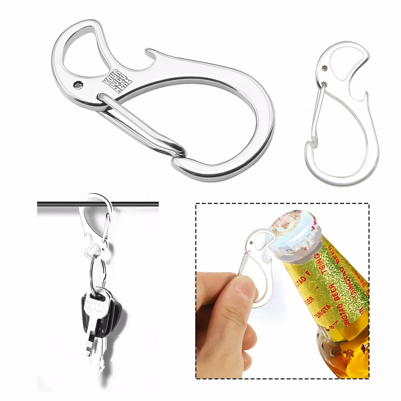 Stainless Steel Keychain Bottle Opener Hook